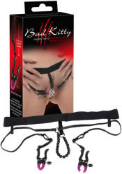 Bad Kitty - szeméremszéthúzó csipeszek alsóval - lila-fekete (S-L) - shop