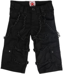Black Pistol Pantaloni bărbătești scurți BLACK PISTOL - Chain - Denim Negru - B-1-79-001-00