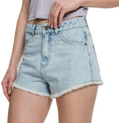 Urban Classics Pantaloni scurți de damă URBAN CLASSICS - Denim Hotpants - albastru albită - TB2000-blue albită