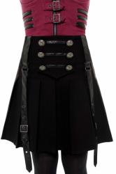 KILLSTAR Fustă pentru femei KILLSTAR - Academia Dark - NEGRU - KSRA002426