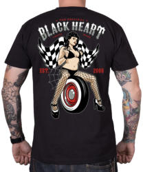 Black Heart tricou de stradă bărbați - ALEXIS - BLACK HEART - 001-0147-BLK
