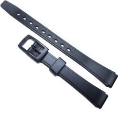 Arc Curea Ceas Q&Q din Silicon Negru - 12 mm - Lungime M - Cataramă Neagră (1P29 XP32)