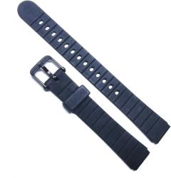  Curea de ceas din plastic - Culoare neagra - 12mm (7P29)