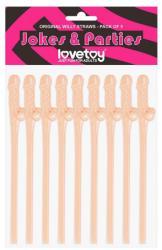 Lovetoy Paie Willy Straws Nude, 9 Buc