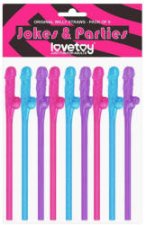 Lovetoy Paie Colorate Willy Straws 9 Buc