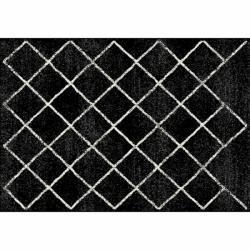 TEMPO KONDELA Szőnyeg, fekete/minta, 57x90 cm, MATES TYP 1 - mindigbutor