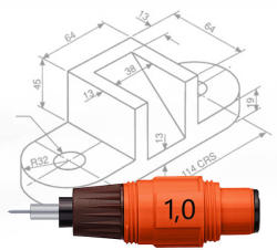 rOtring Isograph csőtollhegy - 1, 00 mm