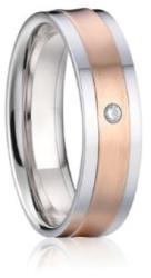 Ékszerkirály Női karikagyűrű, nemesacél, rosegold, 10-es méret (4000358564433)