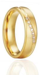 Ékszerkirály Női karikagyűrű, titánacél, aranyszínű, 10-es méret (32847257167)