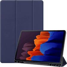 Cellect Samsung Tab S7 Plus 12.4" T970/T975 tok tolltartóval, Kék (TABCASE-SAMS7PPEN-BL)