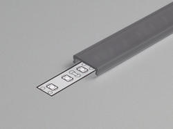 Topmet LED profil fedél "C" klikk fekete 4000mm (76660041)