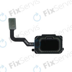 Samsung Galaxy Note 9 - Ujjlenyomat-érzékelő ujj + Flex Kábelek (Midnight Black) - GH96-11798A Genuine Service Pack, Black
