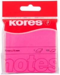 Kores Notes adeziv 75x75 roz neon