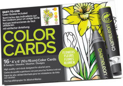 Chameleon Set cartoane cu imagini pentru colorat Flowers Carte de colorat