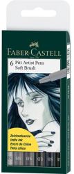 Faber-Castell Pitt Artist pen soft brush 6/set