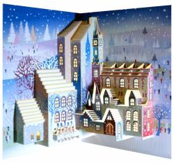 Forever Handmade Cards Felicitare Christmas Carol Singers - Laser Pop Up