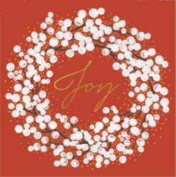 The Art File Felicitare - Joy white berries Xmas