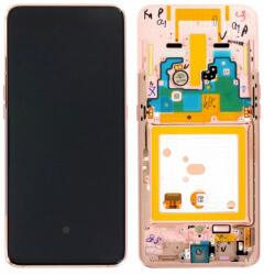 Samsung Galaxy A80 A805F - LCD Kijelző + Érintőüveg + Keret (Angel Gold) - GH82-20348C, GH82-20368C, GH82-20390C Genuine Service Pack, Angel Gold