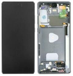 Samsung Galaxy Note 20 N980B - LCD Kijelző + Érintőüveg + Keret (Mystic Gray) - GH82-23495A, GH82-23733A Genuine Service Pack, Mystic Grey