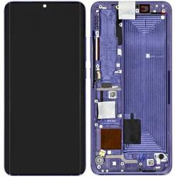 Xiaomi Mi Note 10 Lite - LCD Kijelző + Érintőüveg + Keret (Nebula Purple) - 5600020F4L00 Genuine Service Pack, Bluish Violet