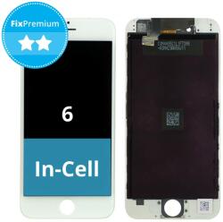 Apple iPhone 6 - LCD Kijelző + Érintőüveg + Keret (White) In-Cell FixPremium, Fehér