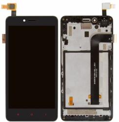 Xiaomi Redmi Note 2 - LCD Kijelző + Érintőüveg + Keret (Black) TFT, Black