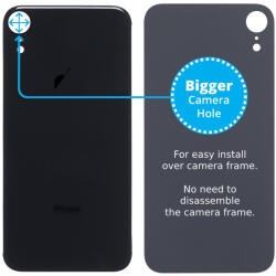 Apple iPhone XR - Hátsó Ház Üveg Nagyobb Kamera Nyílással (Black), Black