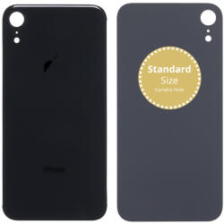 Apple iPhone XR - Hátsó Ház Üveg (Black), Fekete