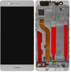 Huawei P9 - LCD Kijelző + Érintőüveg + Keret (White) TFT, White