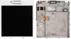 BlackBerry Passport - LCD Kijelző + Érintőüveg + Keret (White) TFT, Fehér
