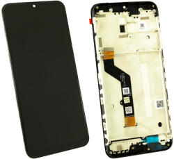 Motorola Moto G9 Play - LCD Kijelző + Érintőüveg + Keret (Black) - 5D68C17397 Genuine Service Pack, Black