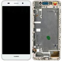 Huawei Y6 - LCD Kijelző + Érintőüveg + Keret (White) TFT, White