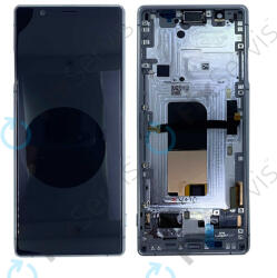 Sony Xperia 5 - LCD Kijelző + Érintőüveg + Keret (Grey) - 1319-9455 Genuine Service Pack, Grey
