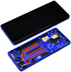 OnePlus 8 Pro - LCD Kijelző + Érintőüveg + Keret (Ultramarine Blue) - 1091100169 Genuine Service Pack, Black