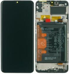 Huawei Y6p, Honor 9A - LCD Kijelző + Érintőüveg + Keret + Akkumulátor (Black) - 02353LKV Genuine Service Pack, Black