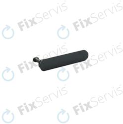 Sony Xperia Z3 D6603 - Töltő Csatlakozó Fedőlap (Black) - 1282-1777 Genuine Service Pack, Black