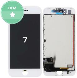 Apple iPhone 7 - LCD Kijelző + Érintőüveg + Keret (White) TFT, White