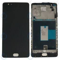 OnePlus 3 - LCD Kijelző + Érintőüveg + Keret (Black) TFT, Black