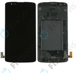 LG K8 K350N - LCD Kijelző + Érintőüveg + Keret (Black) TFT, Black