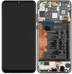 Huawei P30 Lite - LCD Kijelző + Érintőüveg + Keret + Akkumulátor (Midnight Black) - 02352RPW Genuine Service Pack, Midnight Black