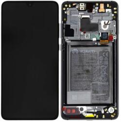 Huawei Mate 20 - LCD Kijelző + Érintőüveg + Keret + Akkumulátor (Black) - 02352ETG Genuine Service Pack, Black