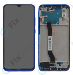 Xiaomi Redmi Note 8 - LCD Kijelző + Érintőüveg + Keret (Neptune Blue) - 5600030C3J00 Genuine Service Pack, Neptune Blue