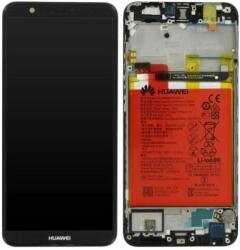 Huawei P Smart FIG-L31 - LCD Kijelző + Érintőüveg + Keret + Akkumulátor (Black) - 02351SVJ, 02351SVD, 02351SVK Genuine Service Pack, Black