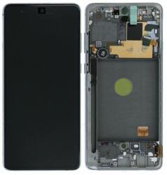Samsung Galaxy Note 10 Lite N770F - LCD Kijelző + Érintőüveg + Keret (Aura Glow) - GH82-22055B, GH82-22193B, GH82-22194B, GH82-22192B Genuine Service Pack, Aura Glow