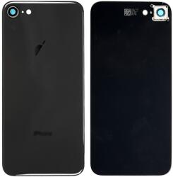 Apple iPhone 8 - Hátsó Ház Üveg + Hátlapi Kameralencse Üveg (Space Gray), Space Gray