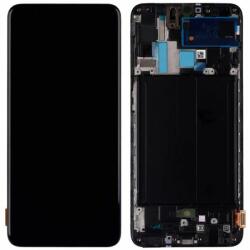 Samsung Galaxy A70 A705F - LCD Kijelző + Érintőüveg + Keret (Black) - GH82-19747A, GH82-19787A Genuine Service Pack, Black