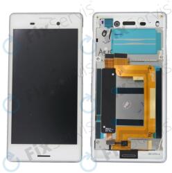 Sony Xperia M4 Aqua E2306 - LCD Kijelző + Érintőüveg + Keret (White) - 124TUL0010A Genuine Service Pack, White