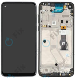 Motorola Moto G8 Power XT2041 - LCD Kijelző + Érintőüveg + Keret (Smoke Black) - 5D68C16142 Genuine Service Pack, Black