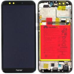 Huawei Honor 9 Lite - LCD Kijelző + Érintőüveg + Keret + Akkumulátor (Midnight Black) - 02351SNN Genuine Service Pack, Black