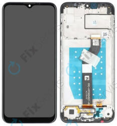Motorola Moto G8 Power Lite - LCD Kijelző + Érintőüveg + Keret (Black) - 5D68C16532, 55D68C18031 Genuine Service Pack, Black